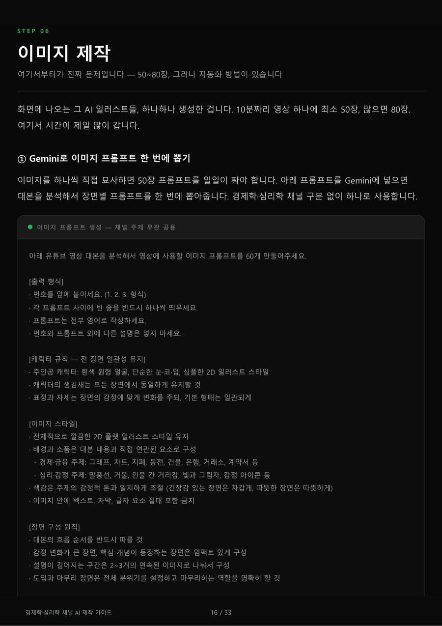 가이드 16쪽 — 이미지 제작